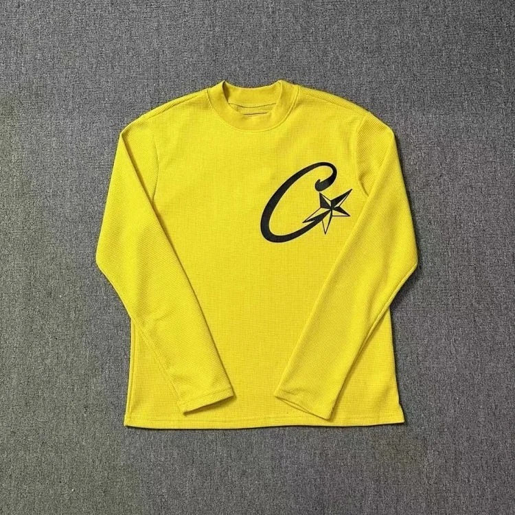 Cross-border foreign trade Corteiz Alcatraz waffle long-sleeved T-shirt 5th anniversary casual and versatile American couple trend