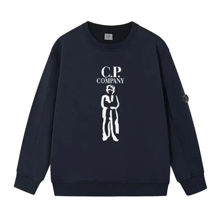 Casual loose round neck lens pullover sweatshirt