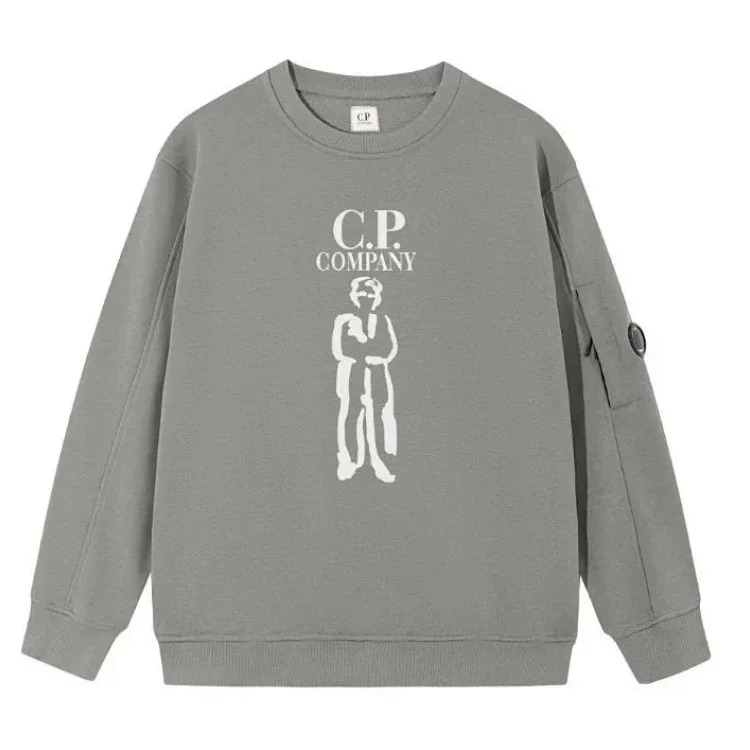 Casual loose round neck lens pullover sweatshirt