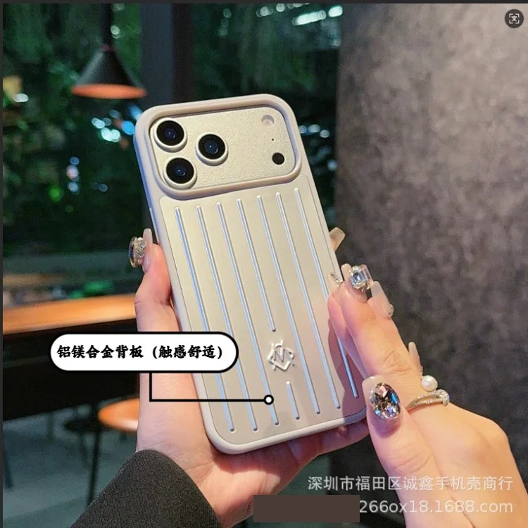 New aluminum alloy Apple/pink suitcase all-inclusive suitable for Apple i Phone17/16/15/14 mobile phone case