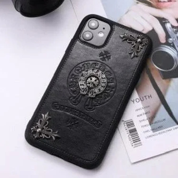 Trendy brand metal suitable for iphone15promax mobile phone case apple 16pro three-dimensional cross personality 13plu