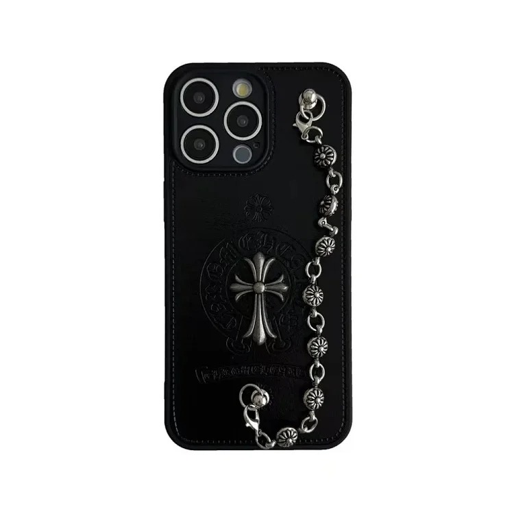 Trendy brand metal suitable for iphone15promax mobile phone case apple 16pro three-dimensional cross personality 13plu