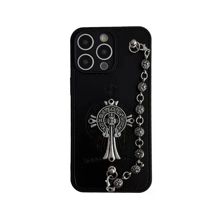 Trendy brand metal suitable for iphone15promax mobile phone case apple 16pro three-dimensional cross personality 13plu