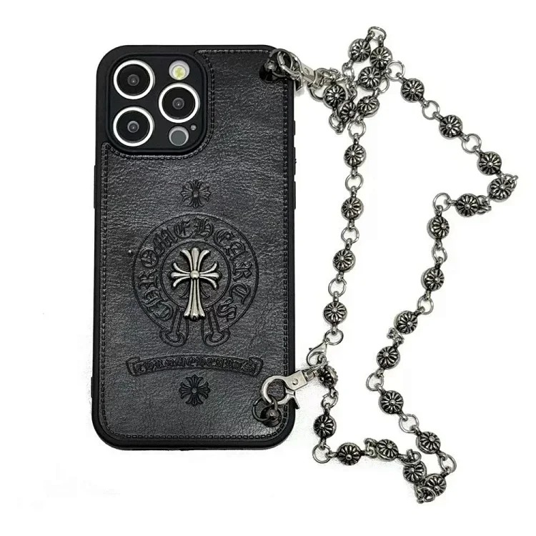 Trendy brand metal suitable for iphone15promax mobile phone case apple 16pro three-dimensional cross personality 13plu