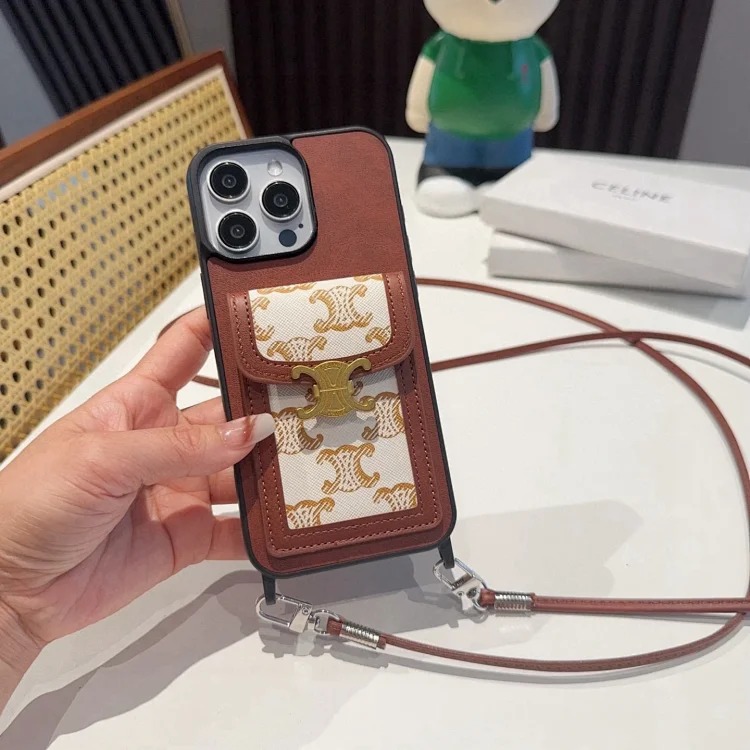 Louis Vuitton Presbyopia spliced original leather case, card holder, classic presbyopia mobile phone case, strong magnetic suction➕logo holder mobile phone case, Montaigne series card hold