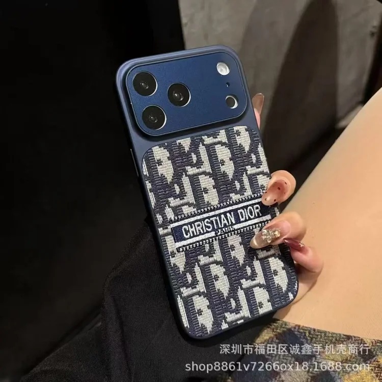 Trendy brand dog tooth suitable for Apple 17Promax mobile phone case Apple 16 Pro glass comes with lens film protective cover