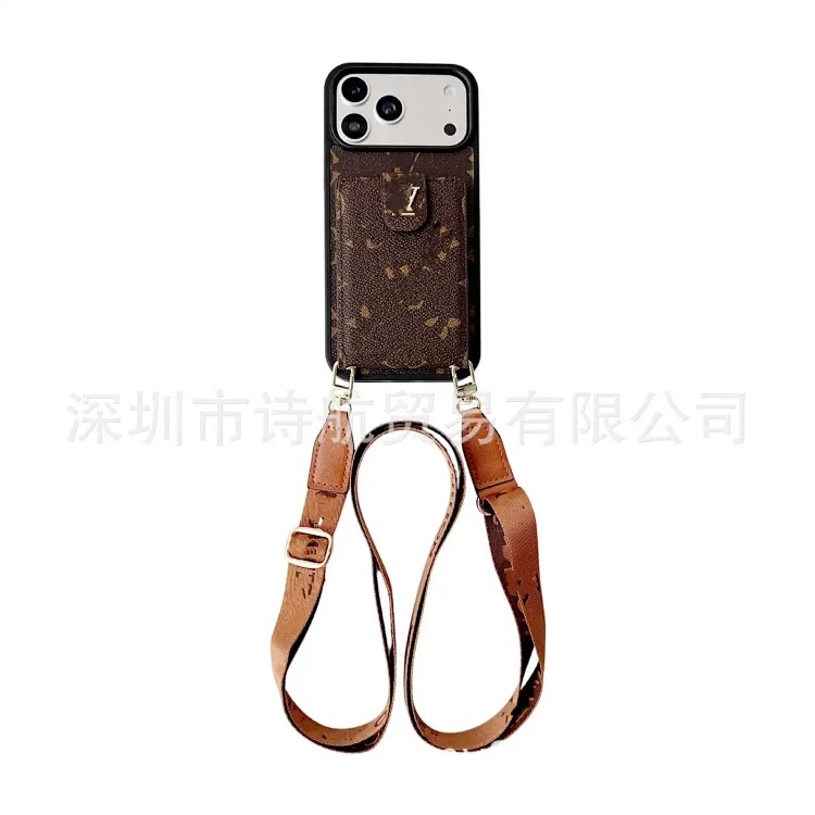 Louis Vuitton Crossbody card holder Apple 17promax mobile phone case classic ihone17air trendy brand Presbyopia 16 fashionable men and women
