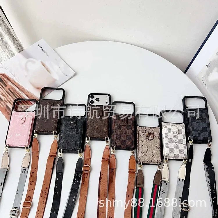 Louis Vuitton Crossbody card holder Apple 17promax mobile phone case classic ihone17air trendy brand Presbyopia 16 fashionable men and women