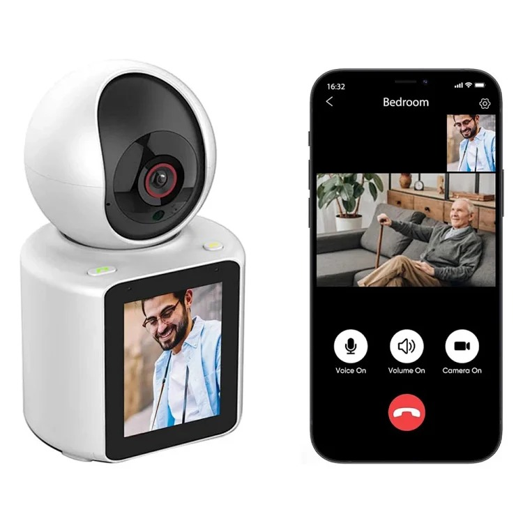Two-way video call wireless monitor mobile phone remote camera indoor 360-degree no-dead-angle photography for home use