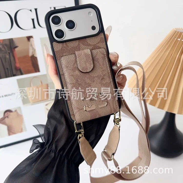 Classic retro mobile phone case suitable for Apple, Samsung and other models, unisex mobile phone protective cover with lanyard, portable image 3