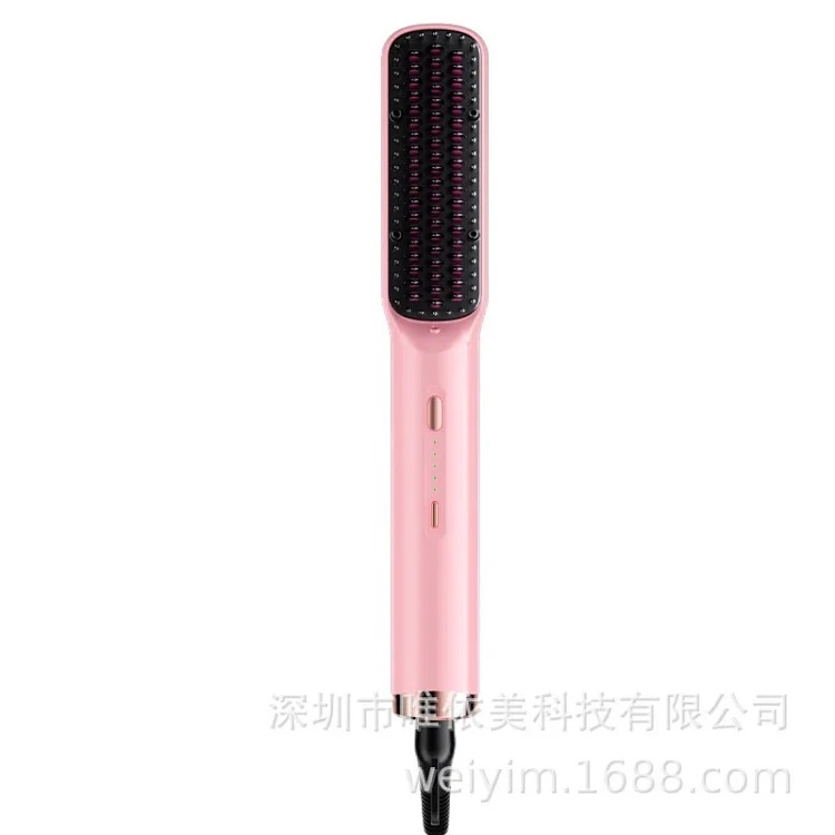 Essentials New essential oil mist hair straightening comb negative ion hair care styling essential oil smooth hair nourishing electric heating mist comb image 5