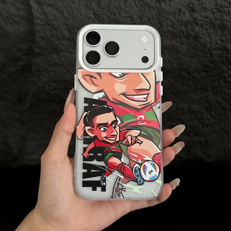Suitable for football European and American stars Apple 16plus mobile phone case i Phone17promax magnetic suction 14/13/15Pr image 3