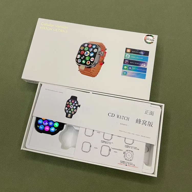 CD12 smart watch ultra touch button AMOLED screen 4G cellular version download application foreign trade cross-border