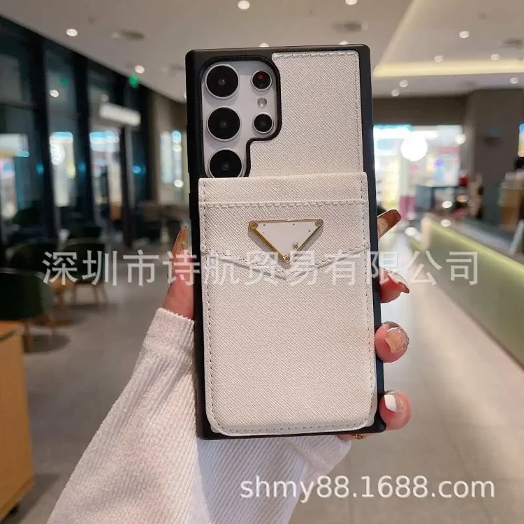 Suitable for ihone16promax mobile phone case, fashionable and simple Apple multi-card slot card holder, classic versatile protective cover