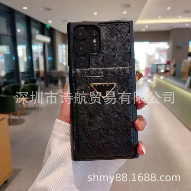 Suitable for ihone16promax mobile phone case, fashionable and simple Apple multi-card slot card holder, classic versatile protective cover