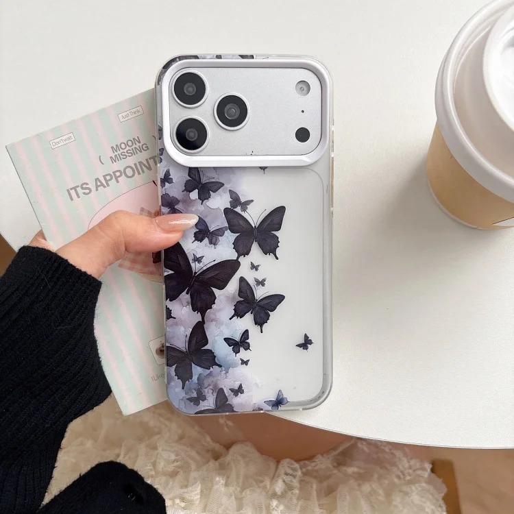 Ink butterfly suitable for Apple 17 promax mobile phone case i Phone 15 soft 14/13 foreign trade hot model 12 new