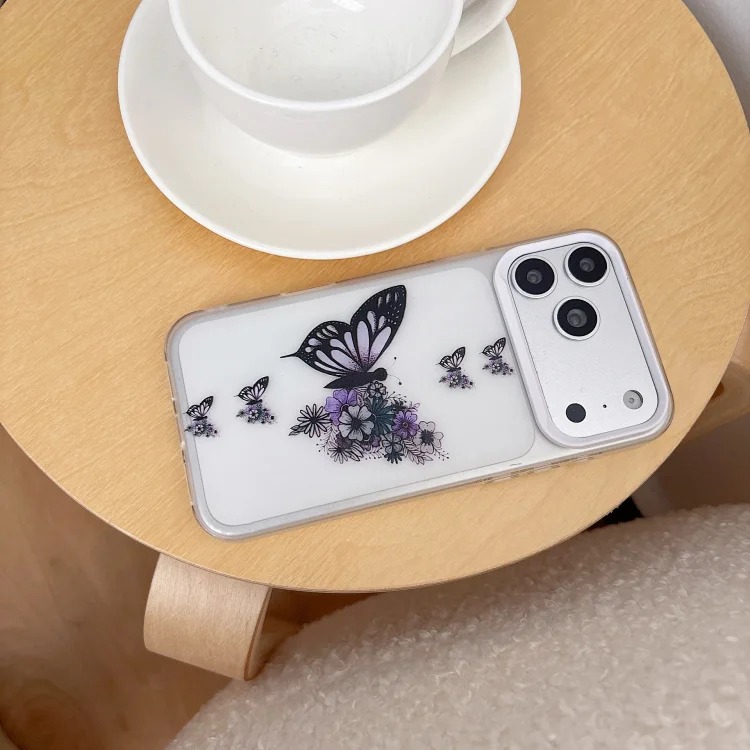 Ink butterfly suitable for Apple 17 promax mobile phone case i Phone 15 soft 14/13 foreign trade hot model 12 new