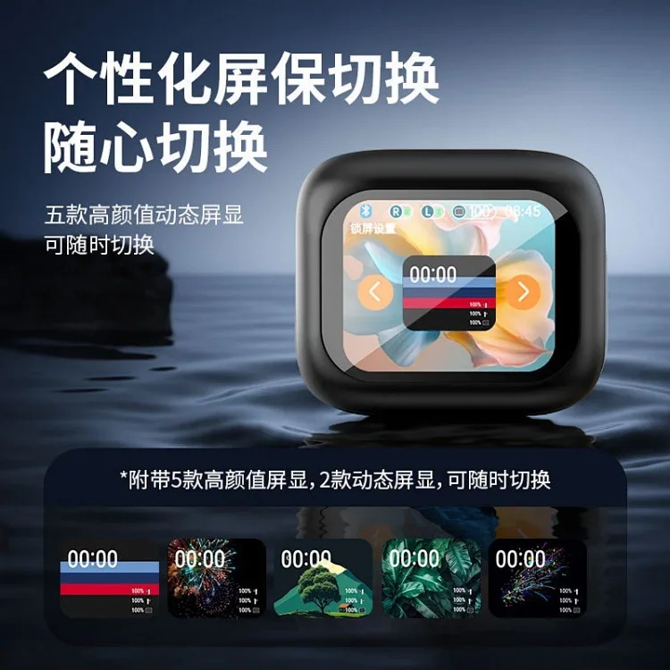 Cross-border new full-color touch screen ANC noise-cancelling Bluetooth headset in-ear translation headset source factory