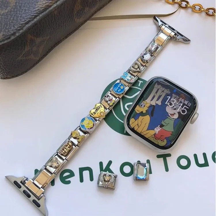 Suitable for iwatchs11/10/9/8/SE watch strap KT cat cartoon module bracelet splicing DIY wrist strap