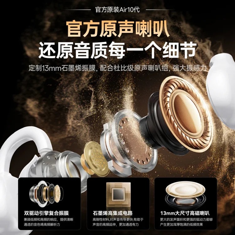 New private model clip-on wireless Bluetooth headset that does not fit in the ear, super long battery life, clip-on gaming, sports music, popular style
