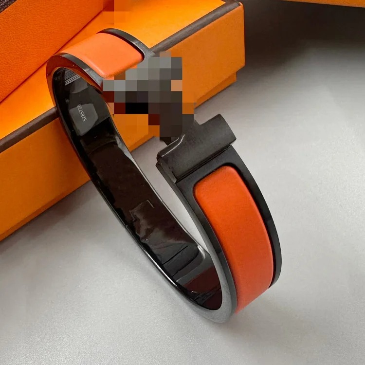 Men's letter h bracelet frosted