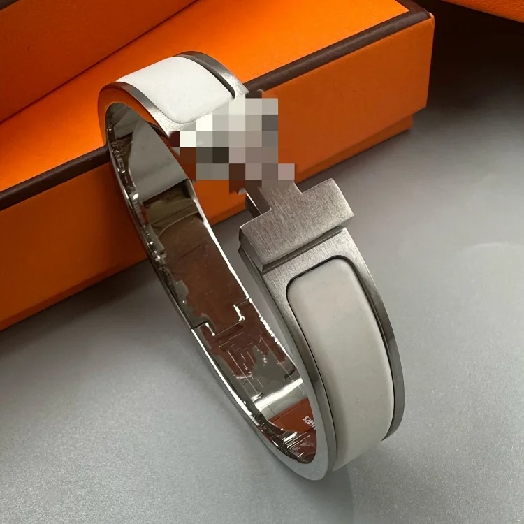 Men's letter h bracelet frosted
