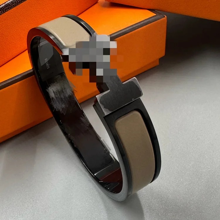 Men's letter h bracelet frosted