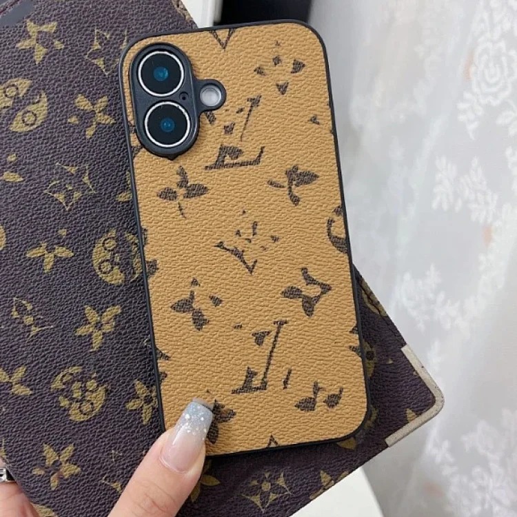 Louis Vuitton Trendy brand presbyopia fine hole Apple 16Promax presbyopia high-end sense i Phone15Pro light luxury all-inclusive mobile phone case