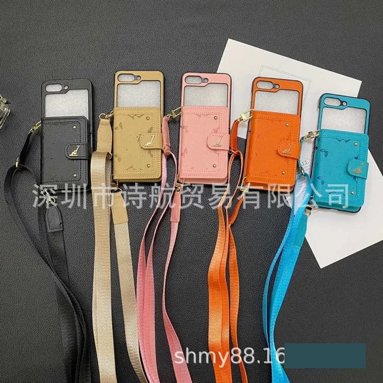 Trendy high-end applicable ihone17promax mobile phone case high leather coin purse crossbody anti-fall protective cover