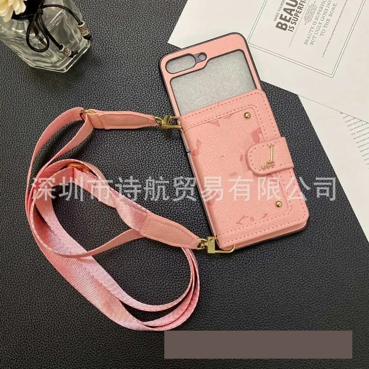 Trendy high-end applicable ihone17promax mobile phone case high leather coin purse crossbody anti-fall protective cover
