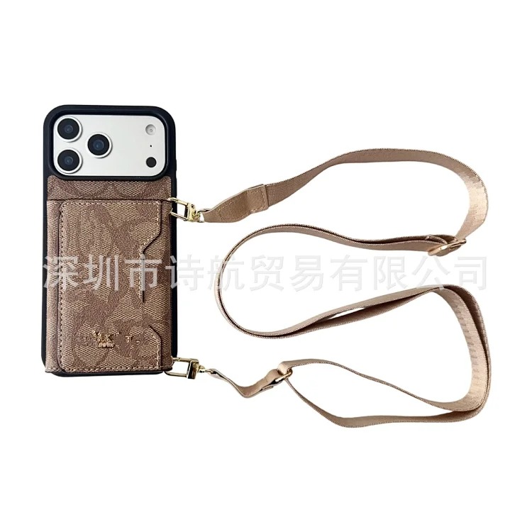 Big brand plug-in card suitable for Apple 17promax mobile phone case lanyard diagonal span 16151413 anti-fall and wear-resistant protective cover