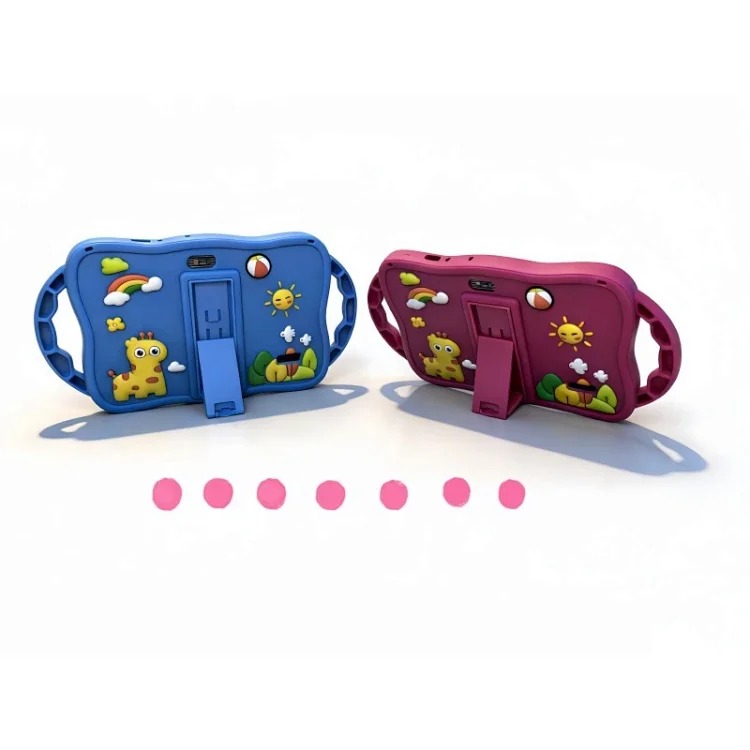 7-inch foreign trade new children's tablet computer cartoon soft shell silicone case anti-fall protection love doll software