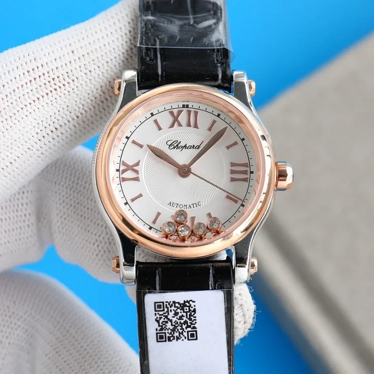 DX318 Watch Happy Diamond Series Seagull Belt Mechanical Watch Women's Watch Luxury Women's Watch Waterproof Watch Box Mechanical