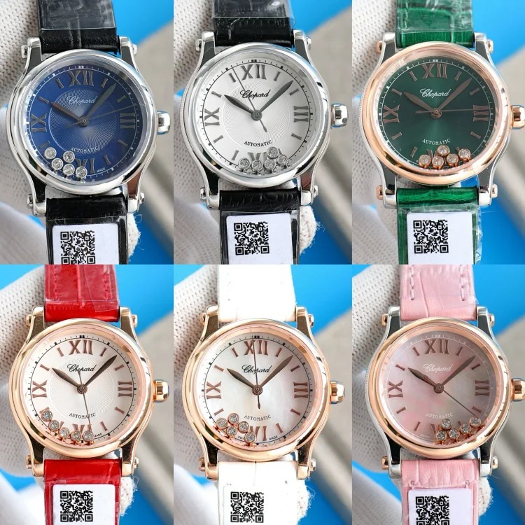 DX318 Watch Happy Diamond Series Seagull Belt Mechanical Watch Women's Watch Luxury Women's Watch Waterproof Watch Box Mechanical
