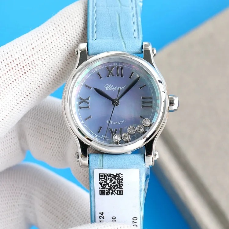 DX318 Watch Happy Diamond Series Seagull Belt Mechanical Watch Women's Watch Luxury Women's Watch Waterproof Watch Box Mechanical