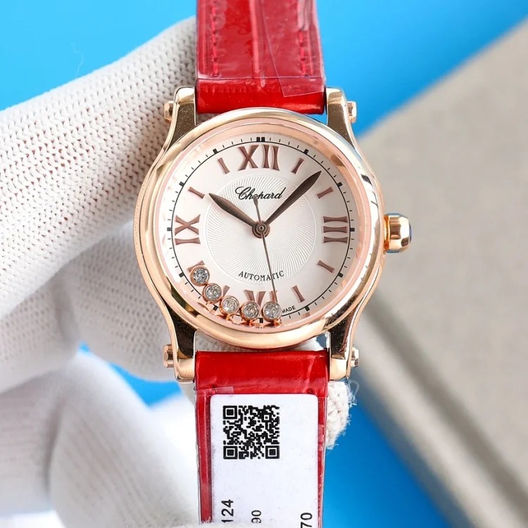 DX318 Watch Happy Diamond Series Seagull Belt Mechanical Watch Women's Watch Luxury Women's Watch Waterproof Watch Box Mechanical