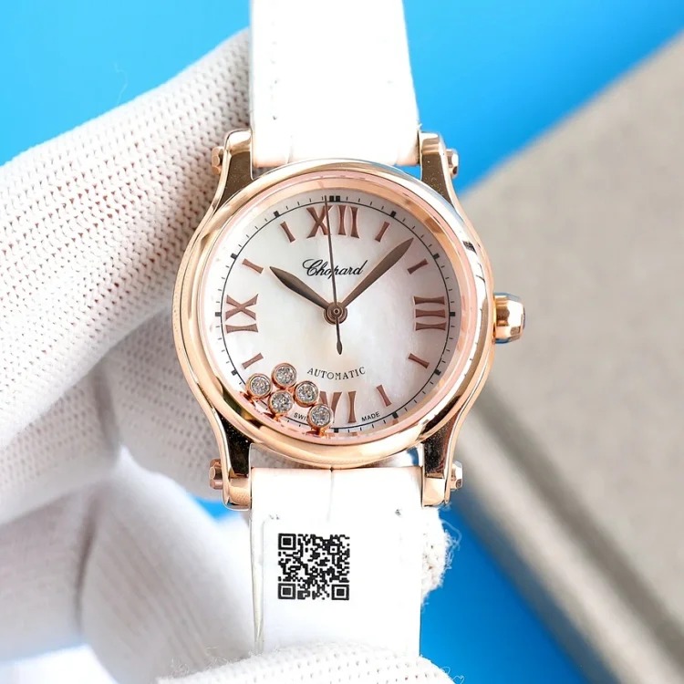 DX318 Watch Happy Diamond Series Seagull Belt Mechanical Watch Women's Watch Luxury Women's Watch Waterproof Watch Box Mechanical