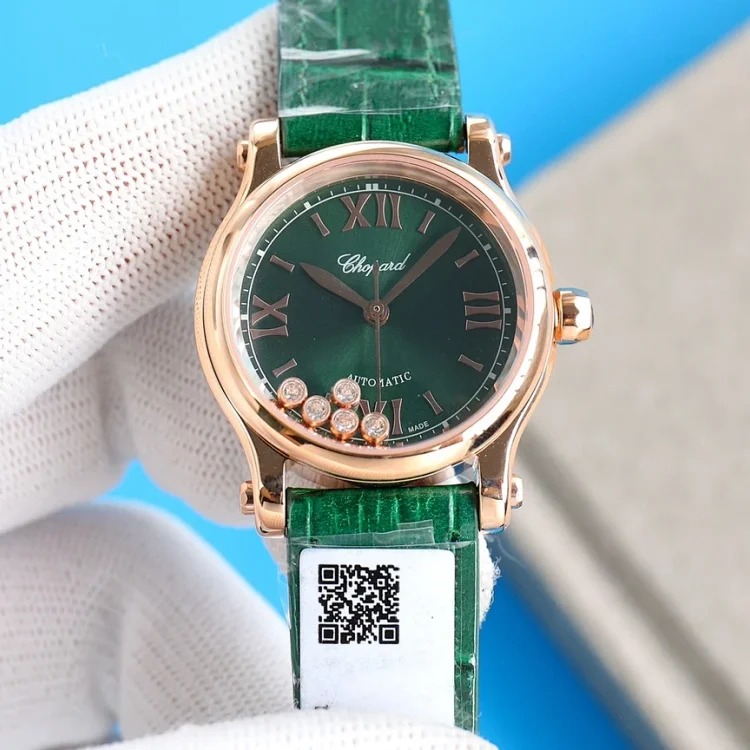 DX318 Watch Happy Diamond Series Seagull Belt Mechanical Watch Women's Watch Luxury Women's Watch Waterproof Watch Box Mechanical