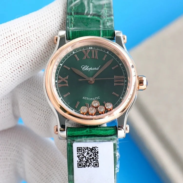 DX318 Watch Happy Diamond Series Seagull Belt Mechanical Watch Women's Watch Luxury Women's Watch Waterproof Watch Box Mechanical