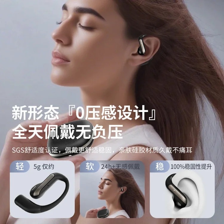 YJ55 ear-mounted Bluetooth headset, non-in-ear noise reduction with translator, waterproof, long battery life, wireless sports stereo
