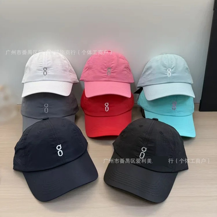 In stock, quick-drying, breathable baseball caps for men and women, soft-top caps, outdoor anti-sun visors, available in multiple colors