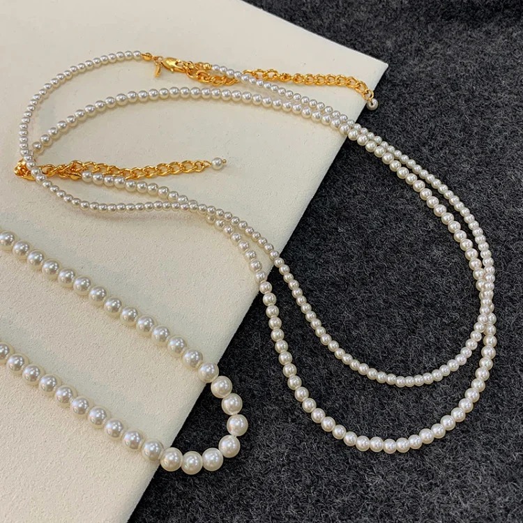 Austria imported strong light extremely fine millet pearl necklace women's simple clavicle chain light luxury niche high-end necklace
