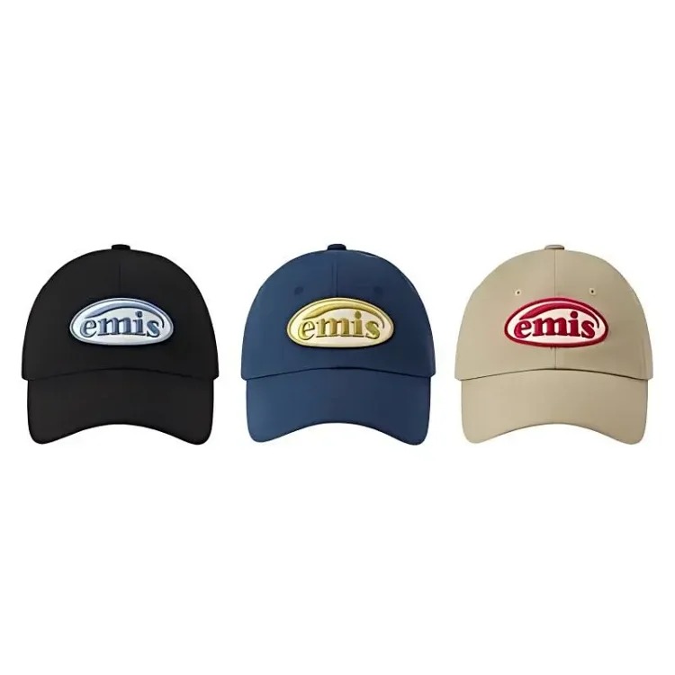 Emis Korean Hat Women's Dog Paw Summer Hat Baseball Cap Women's Peaked Cap Casual Letter Soft Top Navy Blue
