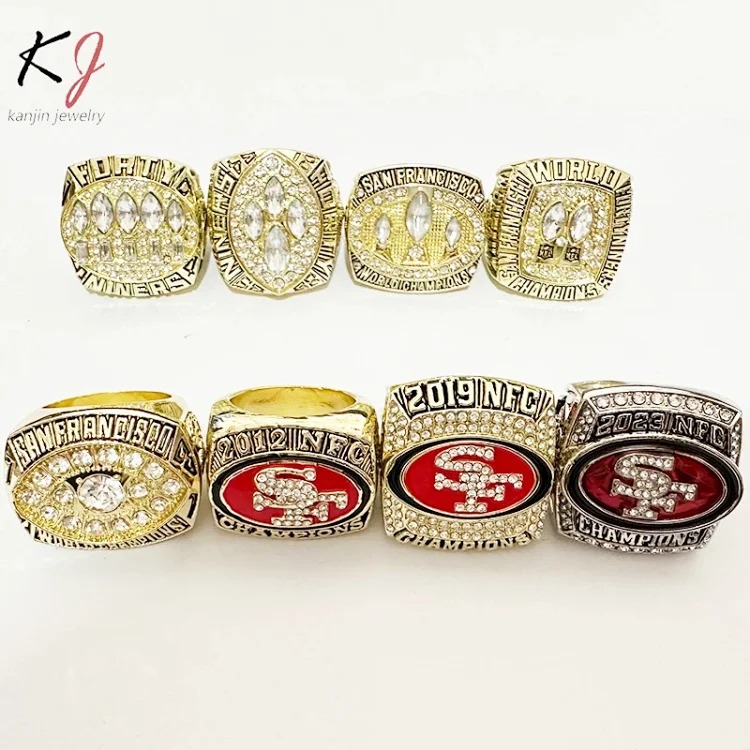 NFL San Francisco 49ers championship ring 8-piece set World Cup fan commemorative collectible men's ring