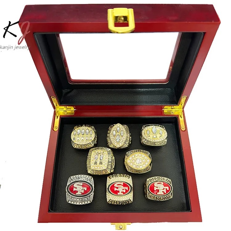 NFL San Francisco 49ers championship ring 8-piece set World Cup fan commemorative collectible men's ring