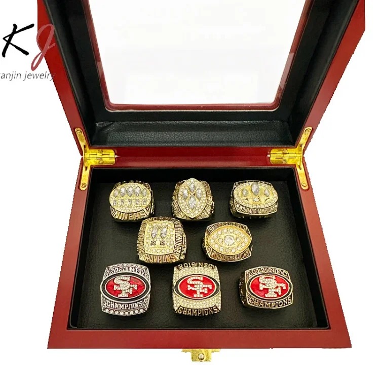 NFL San Francisco 49ers championship ring 8-piece set World Cup fan commemorative collectible men's ring