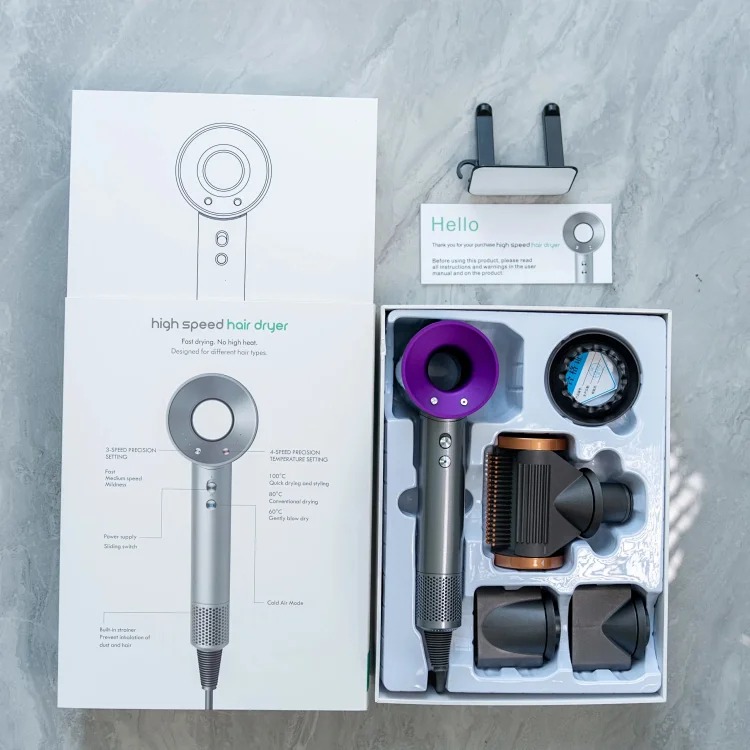 Brushless motor hollow hair dryer (with