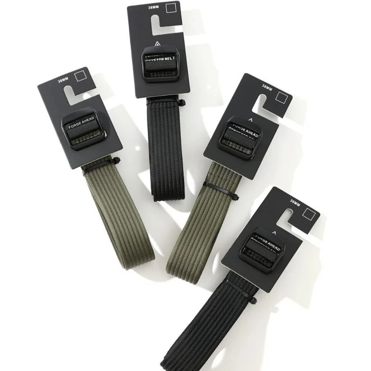 Belt for men and women outdoor alloy waistband rock climbing versatile woven nylon trend 12124