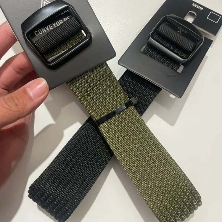 Belt for men and women outdoor alloy waistband rock climbing versatile woven nylon trend 12124
