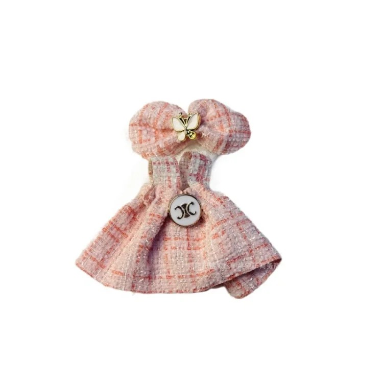 17 cm labubu first, second and third generation labubu sitting style vinyl clothes small fragrant style dress baby clothes